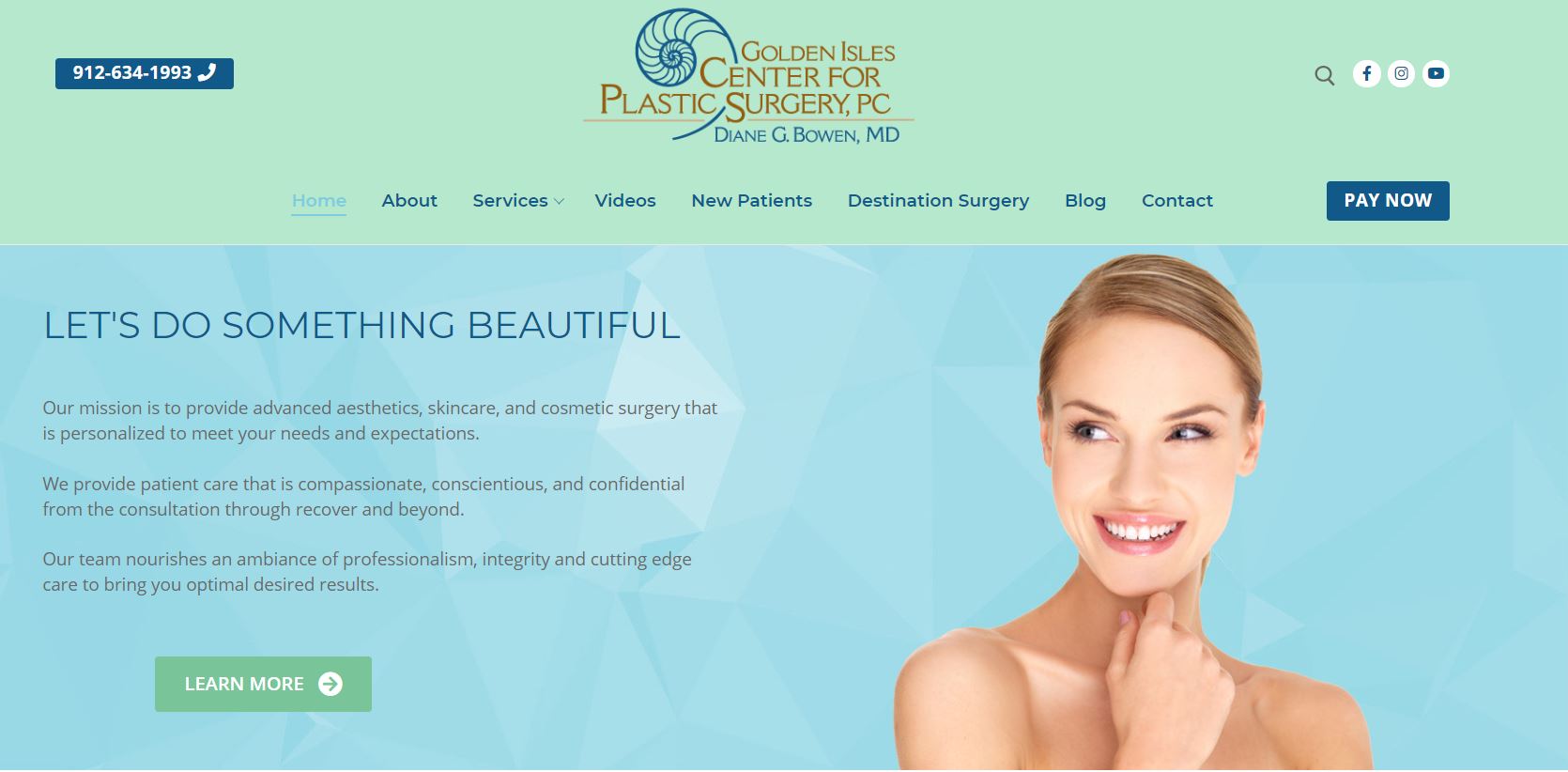 Golden Isles Center for Plastic Surgery Website